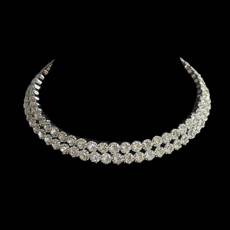 Women's Bridal Rhinestone Three-piece Clavicle Inlaid Light Jewelry Set