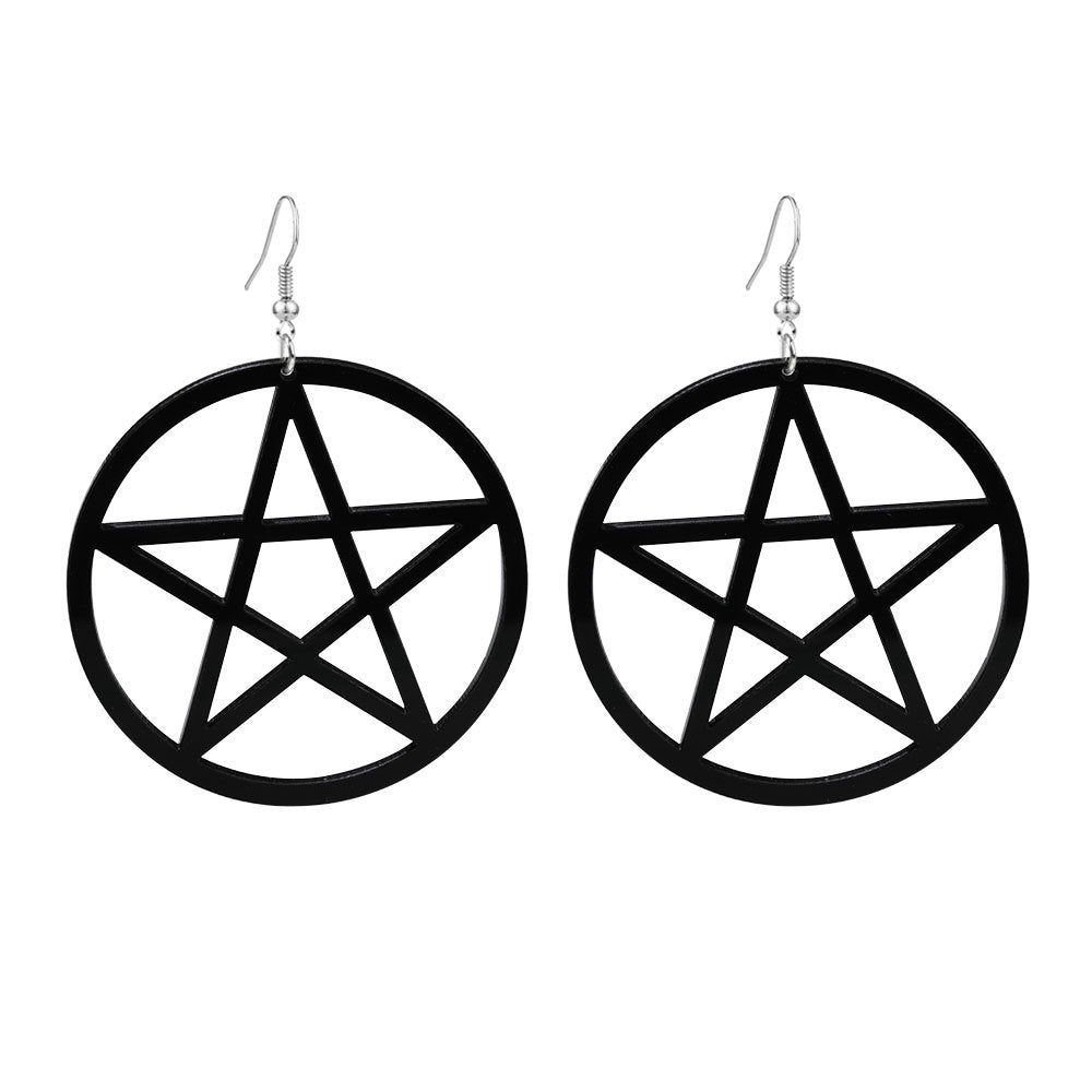 Women's Five-pointed Star For Exaggerated Circle Eardrop Earrings