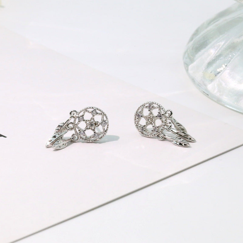 Women's Catcher Ear Sterling Sier Temperamental Personalized Eardrops Creative Retro Fashion Earrings