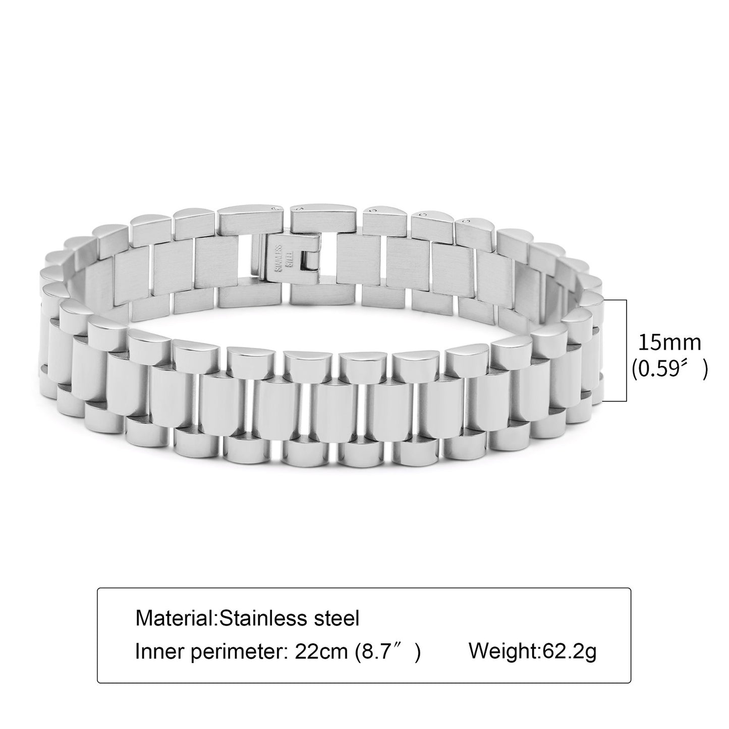 Attractive Innovative Stainless Steel Strap Couple Bracelets