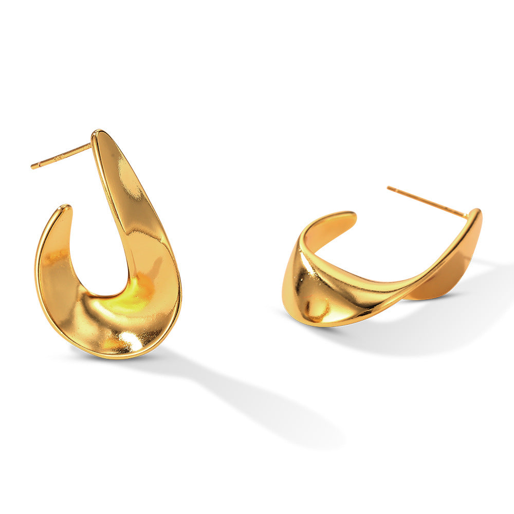 Geometric Simple Shaped Type Copper Plated Earrings