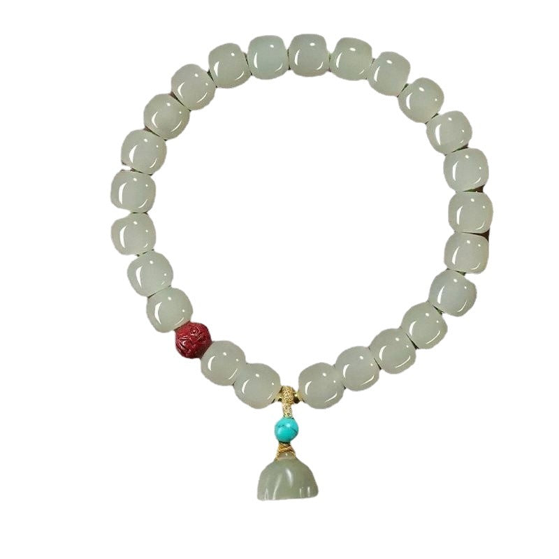 Imitation Jade Summer Lotus Seedpod Hand For Girlfriend Bracelet