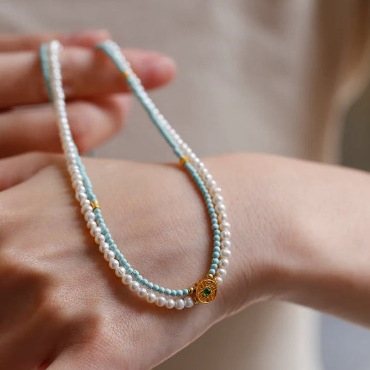 Women's Retro Pearl Affordable Luxury Fashion Temperament Wild Good-looking Clavicle Necklace