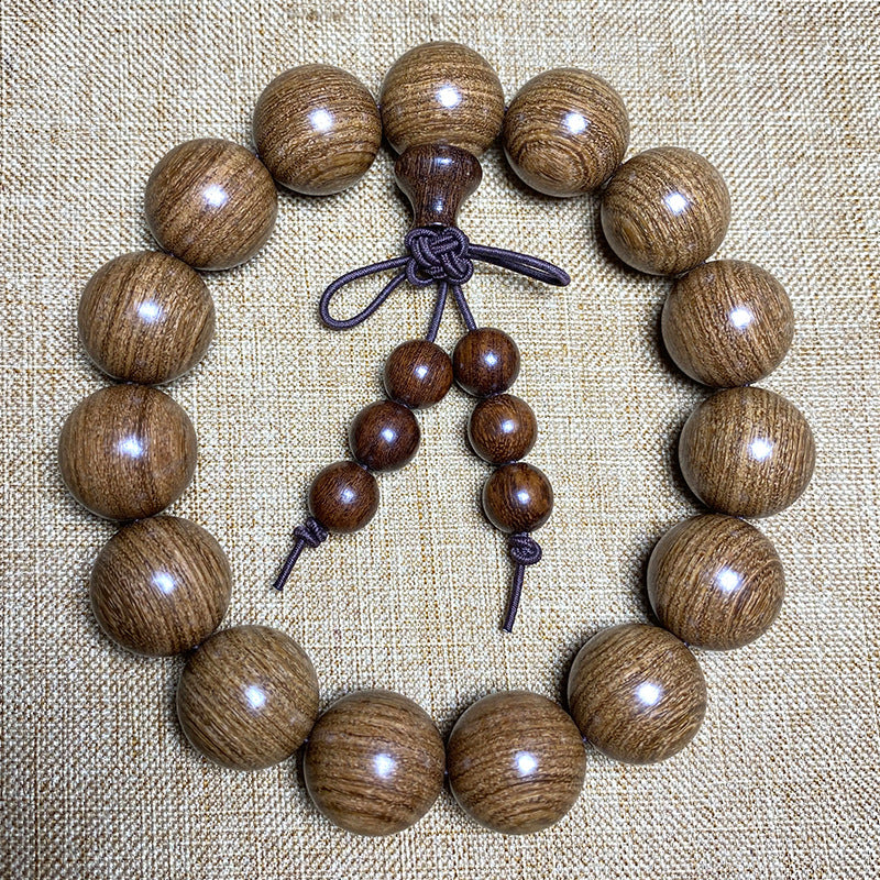 Women's & Men's Gold Sandalwood For Beads In Large Bracelet