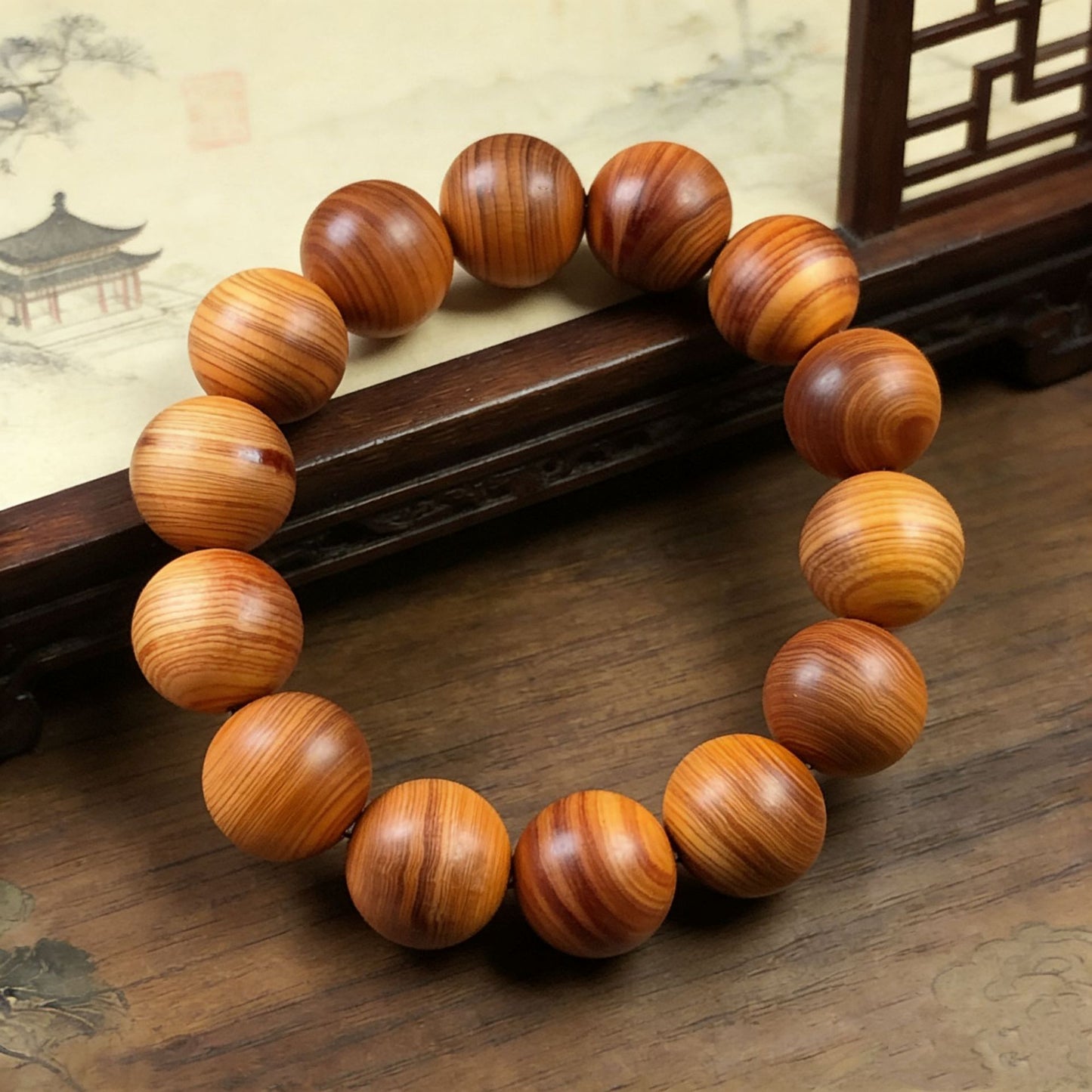Men's Black High Oil Arborvitae Old Materials Bracelets