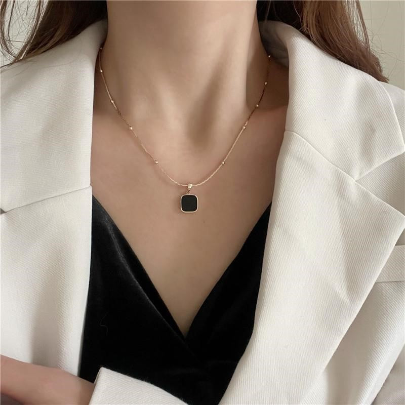 Women's Square For Light Luxury Minority Design Clavicle Necklaces