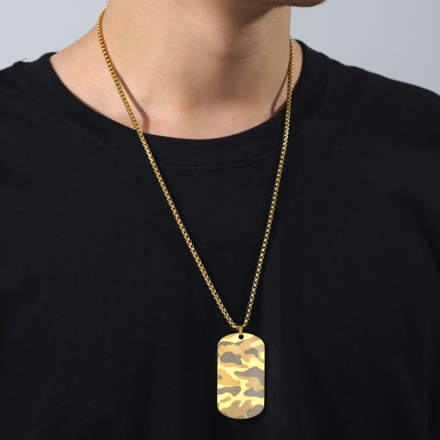 Men's Stainless Steel Dog Tag Sweater Chain High-grade Necklaces