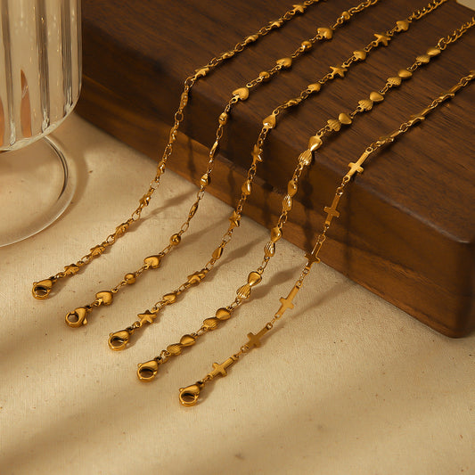Gold Stainless Steel Chain Handmade Titanium Bracelets