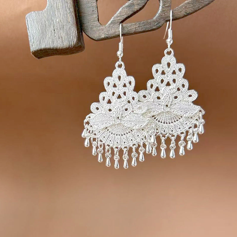 Ethnic Style Peacock Retro Ear Hook Earrings