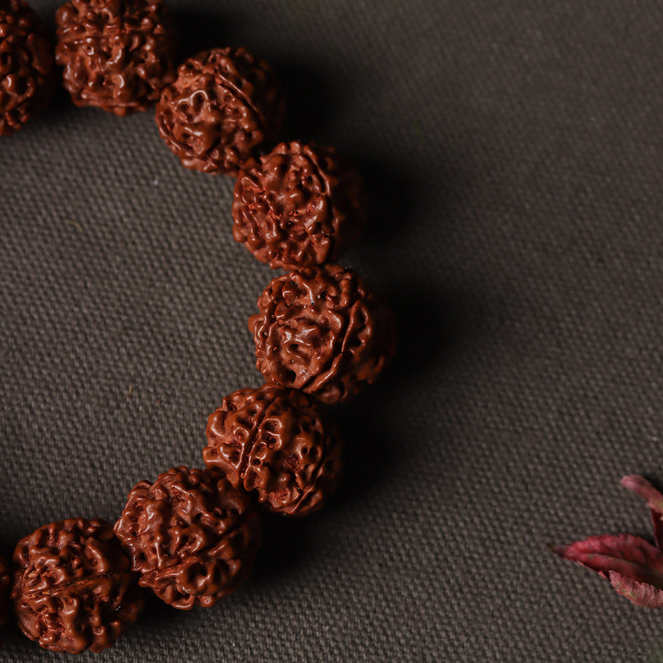Machine Brush Dyed Double Dragon Corpulent Pure Beaded Buddha Crafts Bracelet