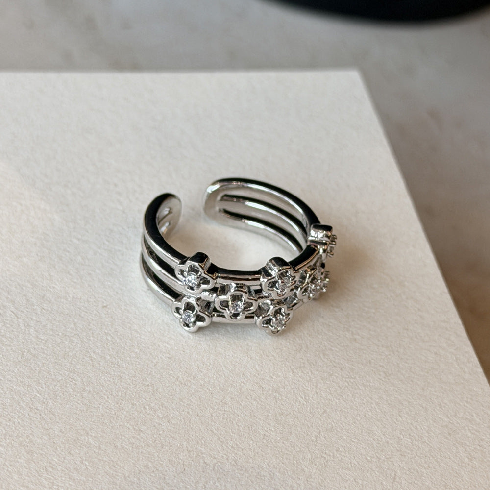 Zircon Niche Light Luxury Index Finger Rings