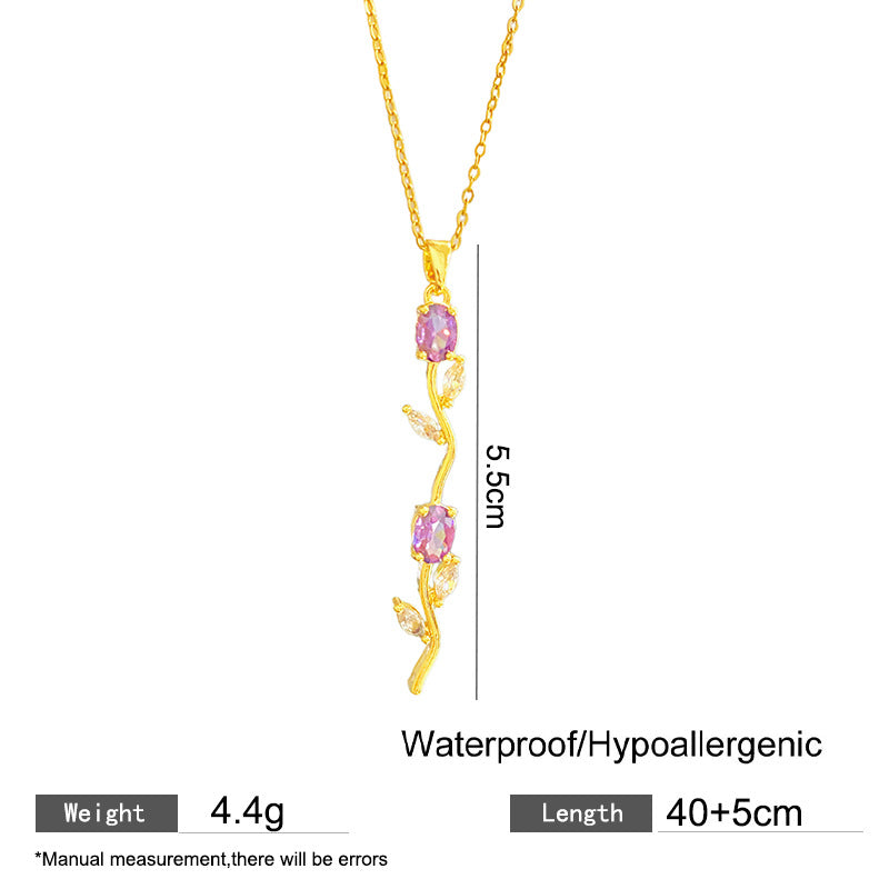 Women's Rose Fashion Simple High Sense Clavicle Necklace