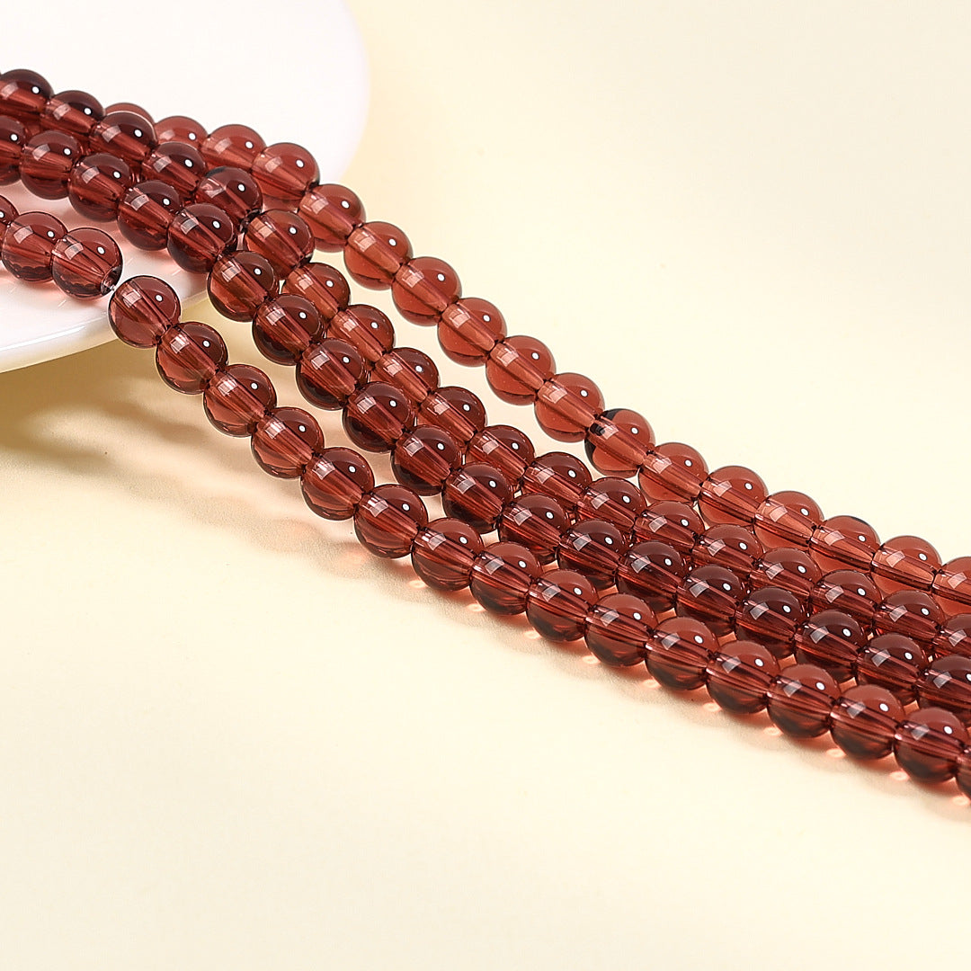 Fashion Glass Bead Transparent Color Imitation Jewelry Accessories
