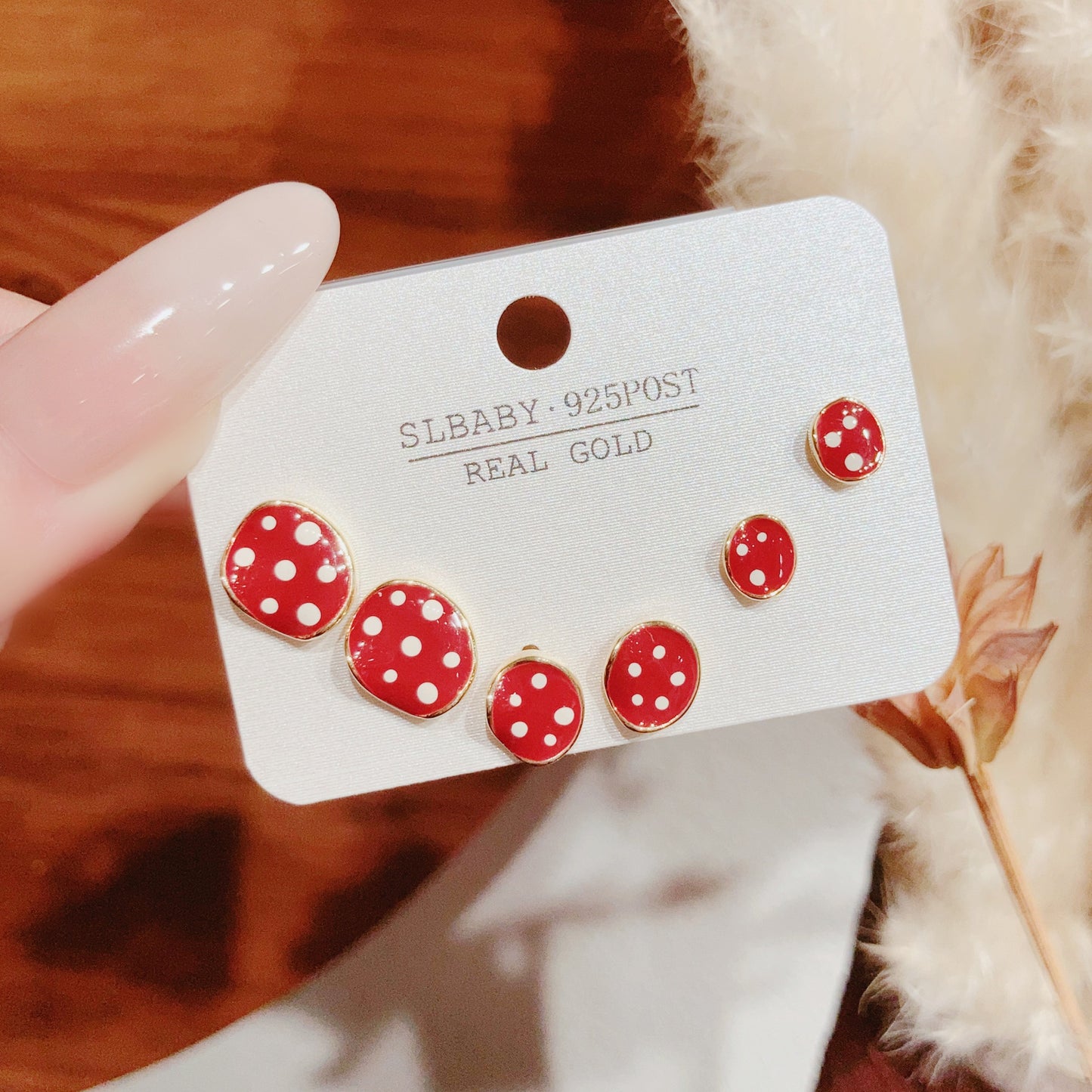 Summer Simple Style Temperament Three Pairs Of Butterfly Rings