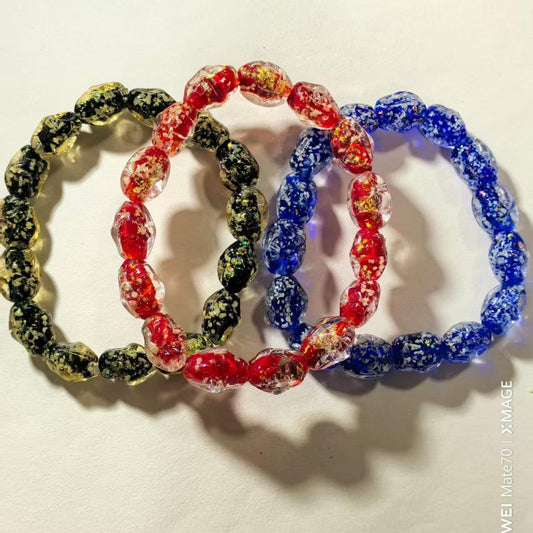 Colorful Luminous Colored Glaze Foil Anchor Bracelet
