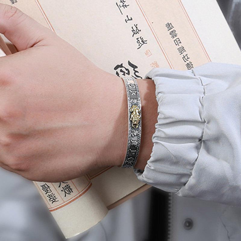 Men's Creative Mantra Personalized Motto Heart Sutra Bracelet