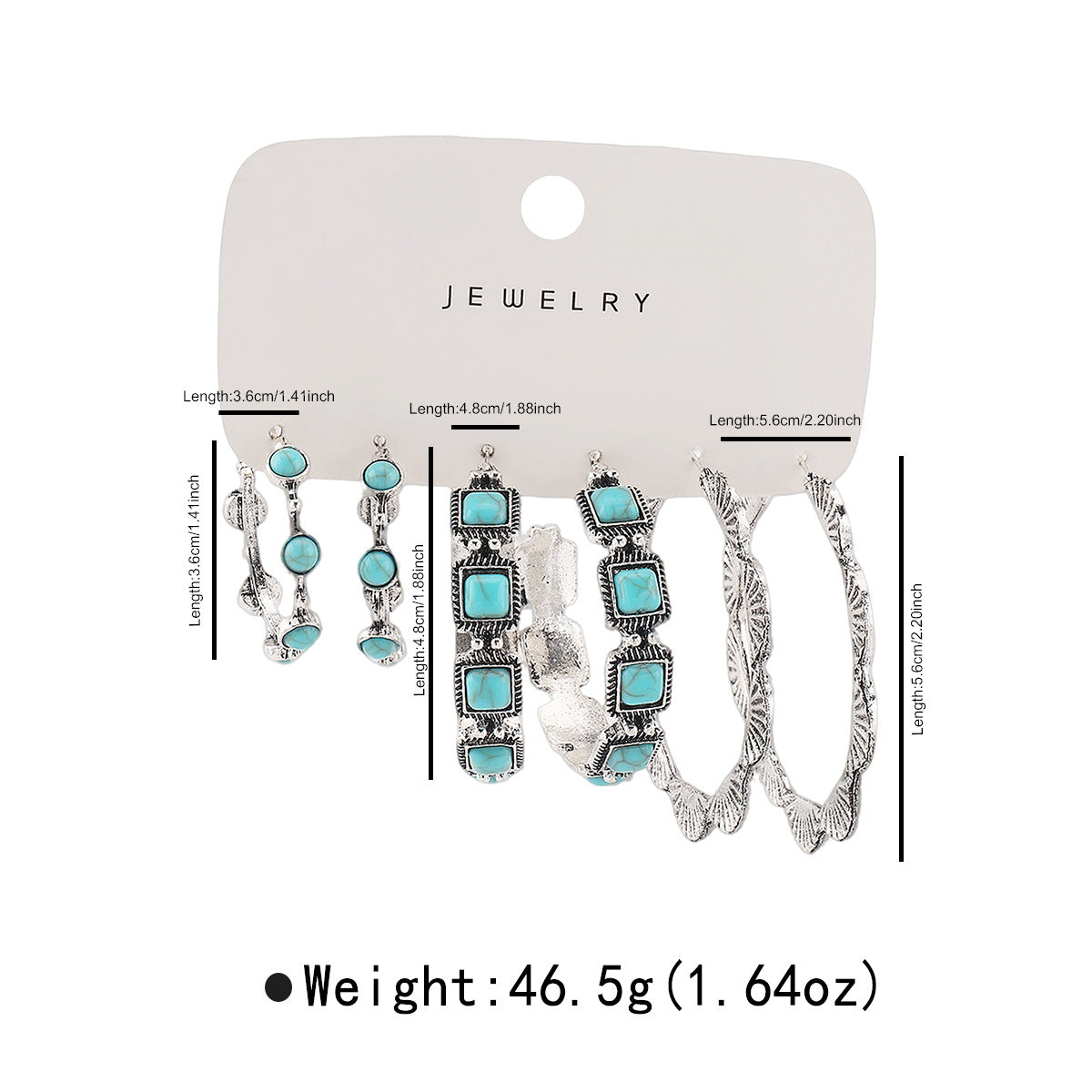 Heart Water Drops Geometric Pairs Earings Stud Earrings