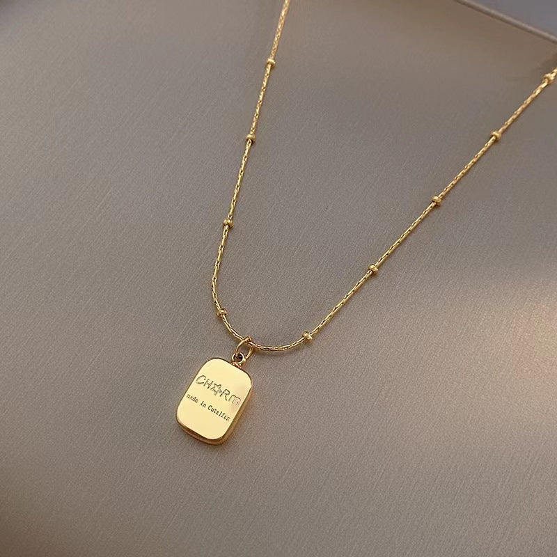 Letter Titanium Female Design Summer Hip Necklaces