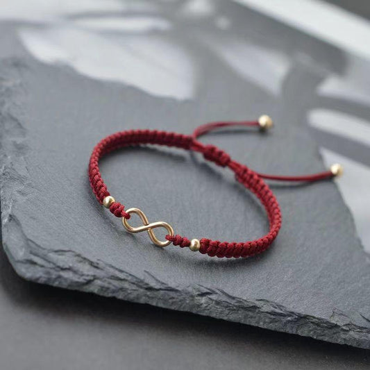Men's Rope Schoolgirl Gift Simple Mori Style Gold Plated Bracelet