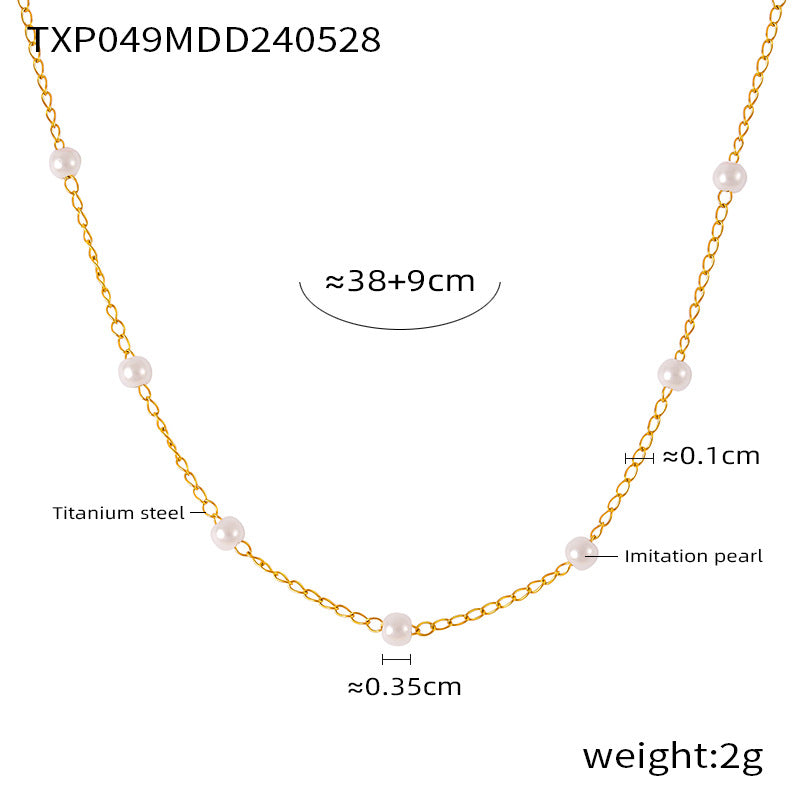Style Elegant Niche Minimalist Gentle Shell Pearls Jewelry Set