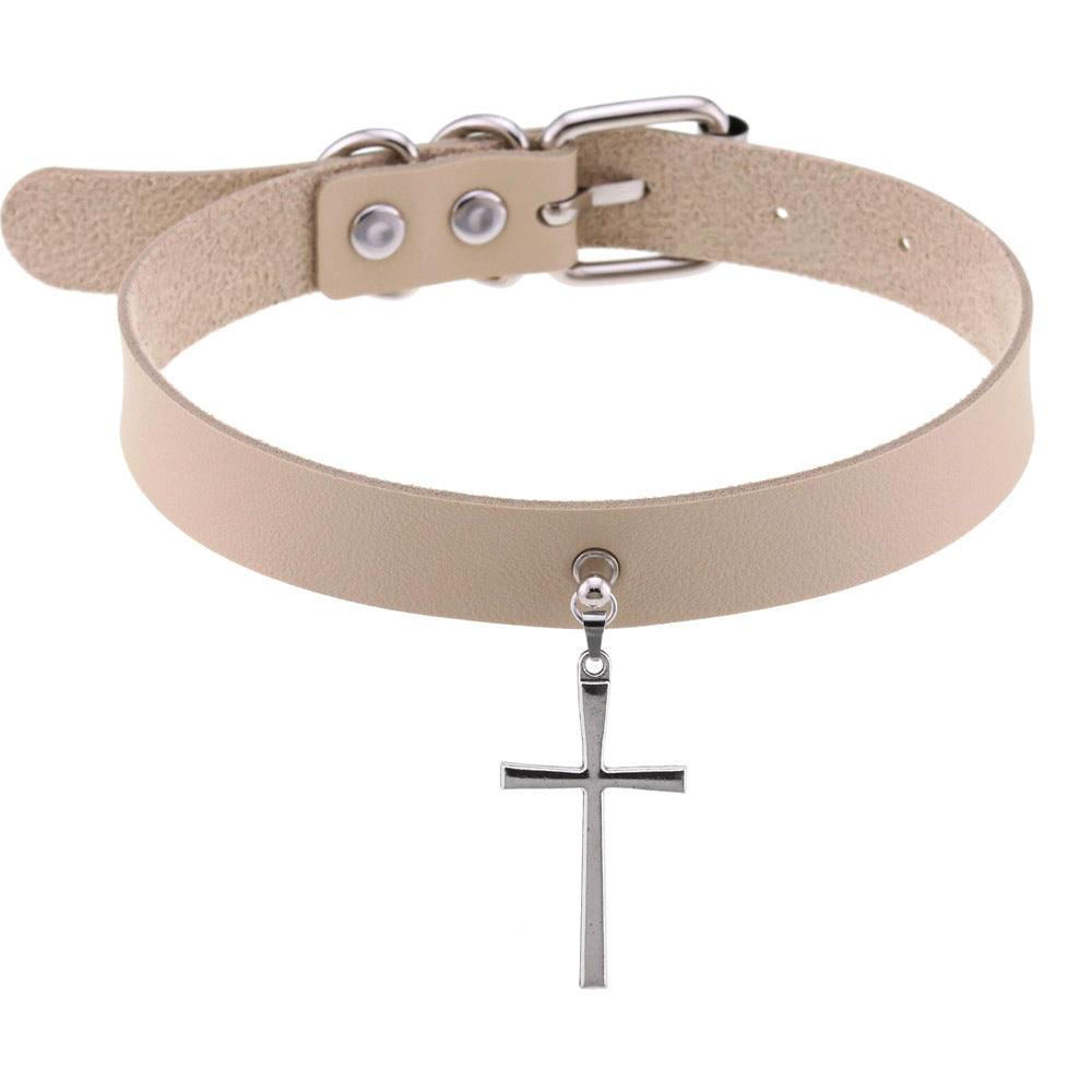 Hip Hop Punk Exquisite Cross Short Collar