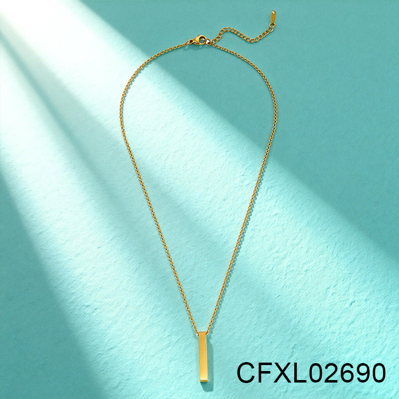 Women's Light Luxury High-grade Titanium Steel Simple Geometric Necklace