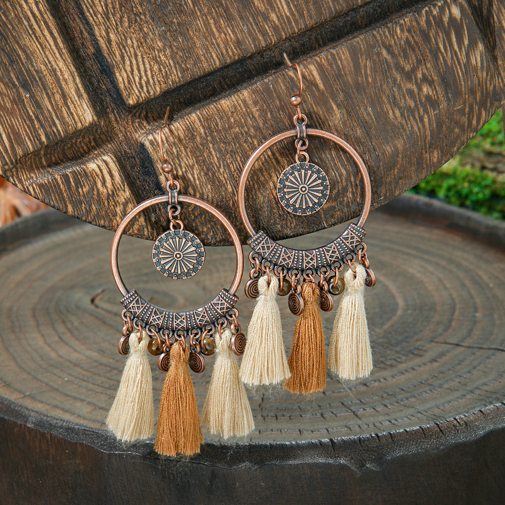 Attractive Antique Bohemian Ethnic Style Handmade Earrings