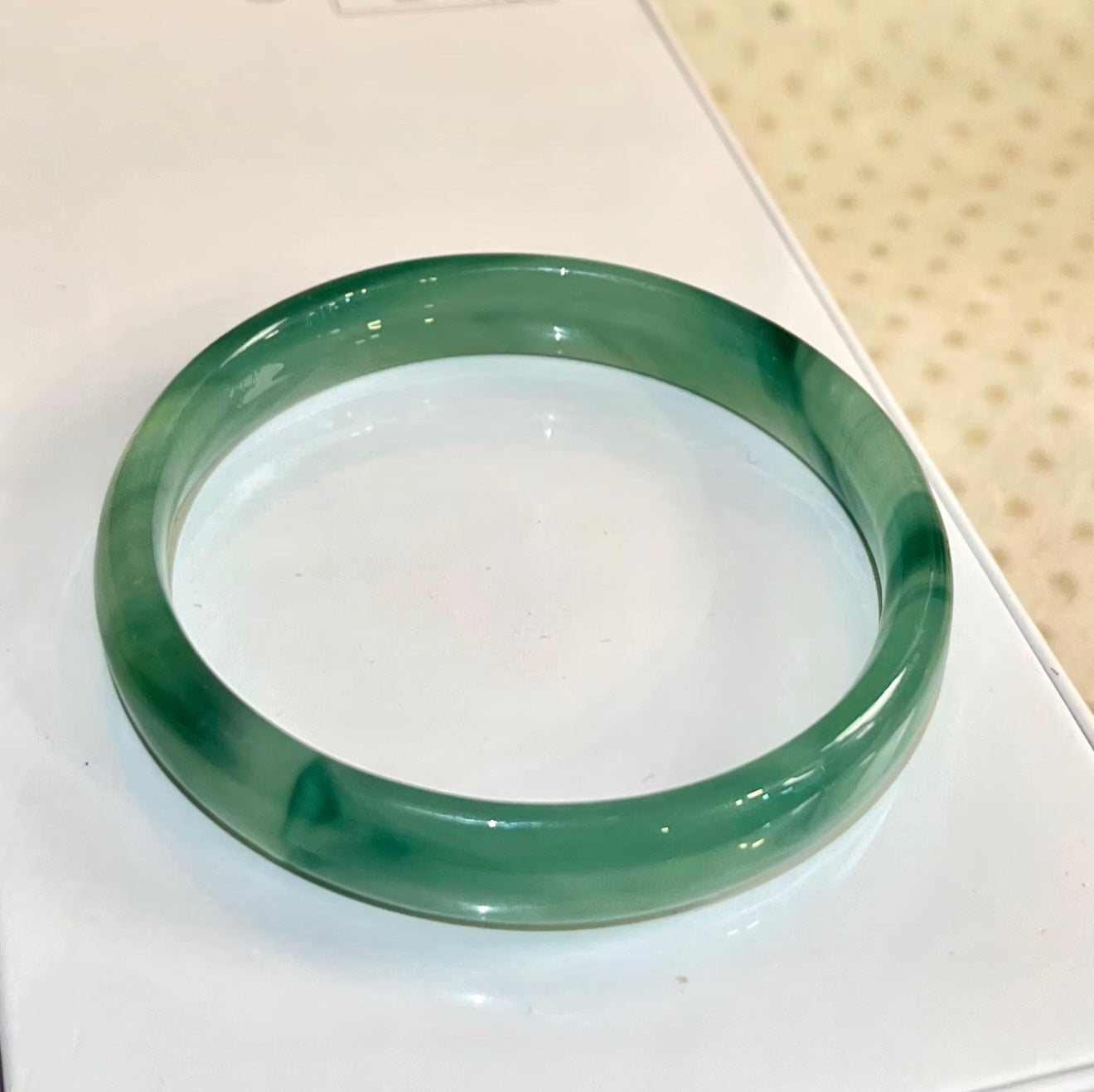 Bar Thick Type Emperor Green Chinese Style Bracelets