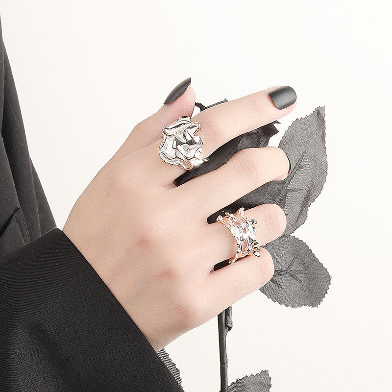 Fashionable Female Exaggerated Pleated Irregular Concave Niche Exquisite Bracelets