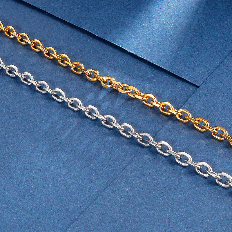 Men's Stainless Steel Simple O-shaped Chain Unique Necklaces