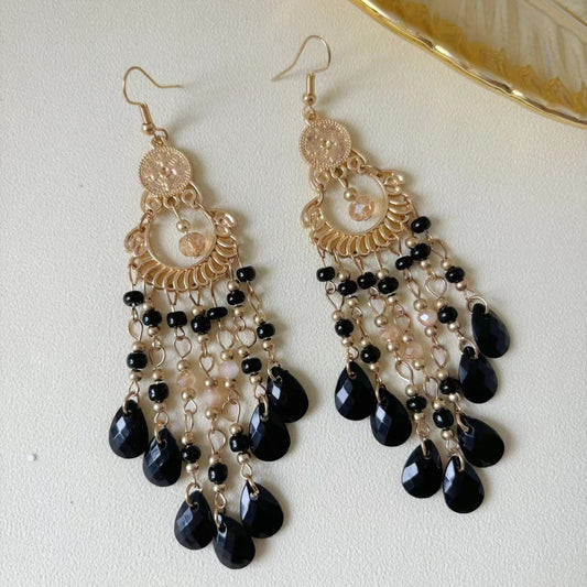 Temperament Fashion Tassel Bohemian Ethnic Style Earrings