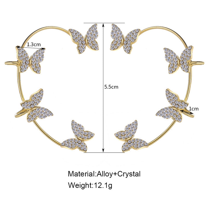 Sier Plated Ear Clips Without Piercing Rings