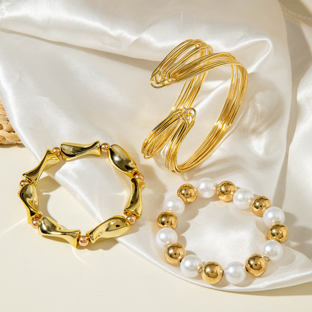 Popular Durable Line Geometric Exaggerated Open-ended Bracelets