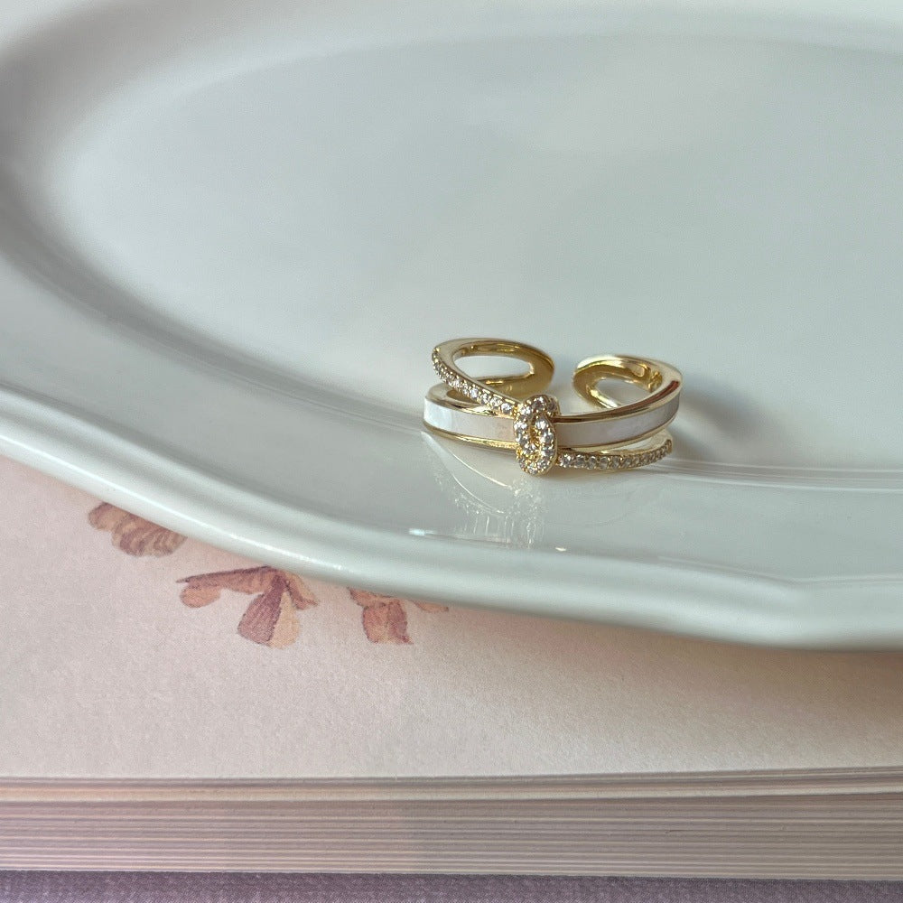 Glaze Enamel Butterfly Female Purple Special Interest Light Rings