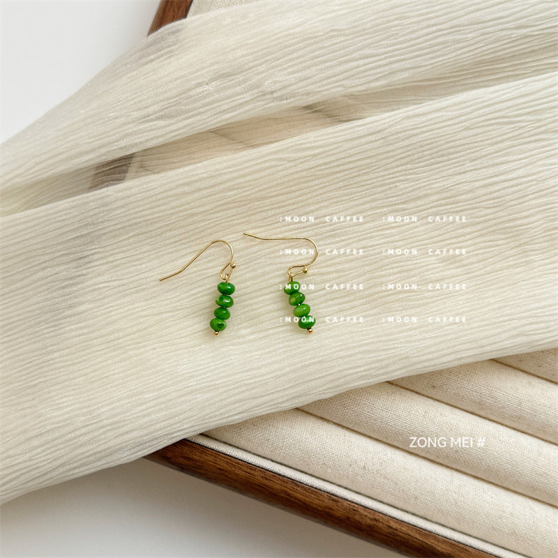 Natural Shell Handmade Sier Pin Female Elegant Earrings