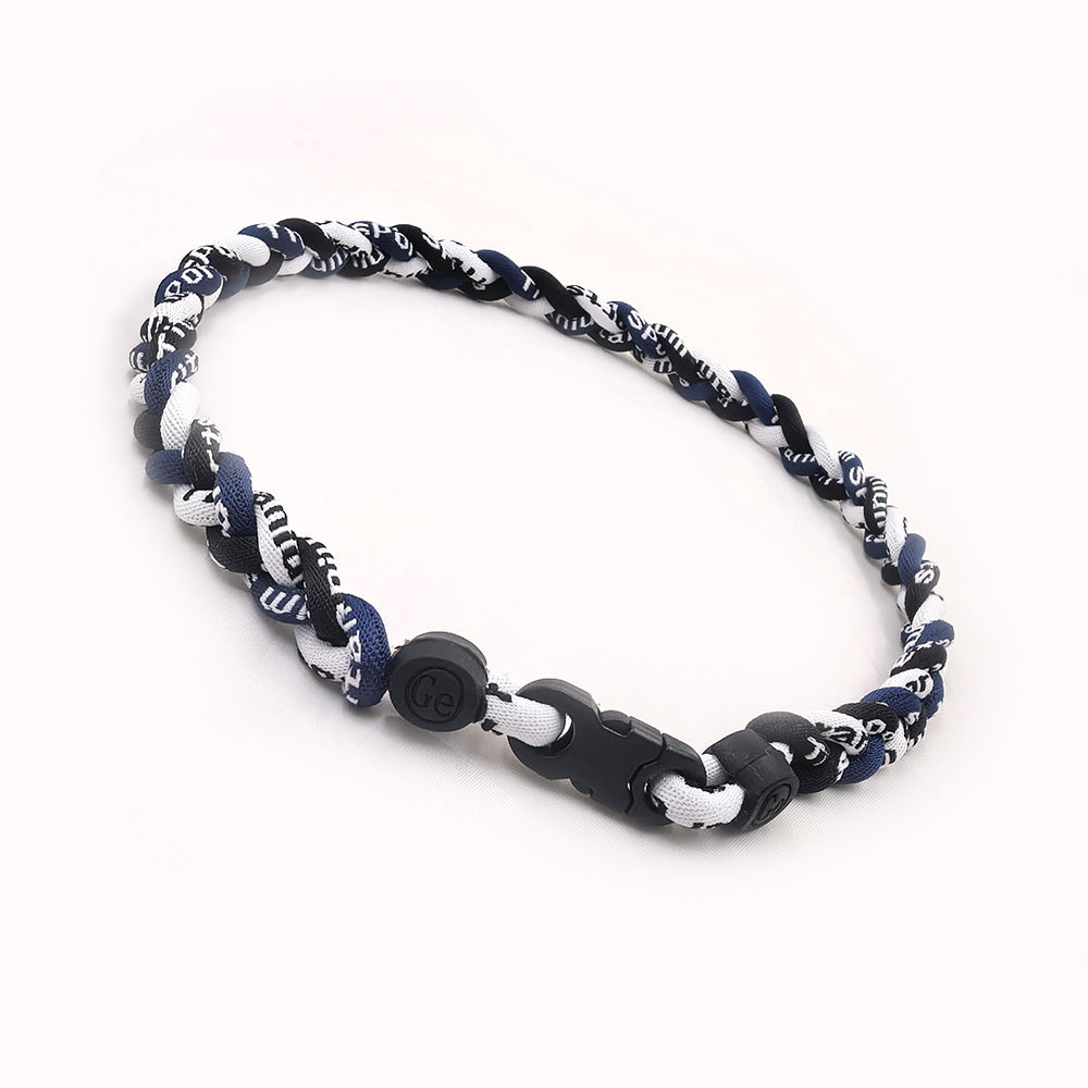 Tornado Titanium Three Braid Rope Neckband Necklaces
