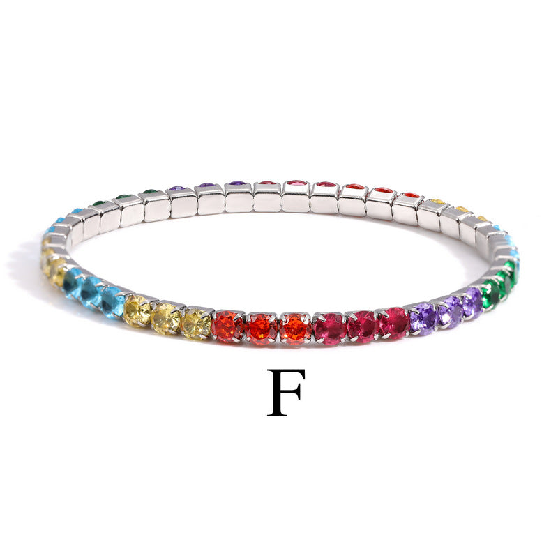 Women's Round Zirconium Full Diamond Inlaid Exquisite Fashion Bracelets