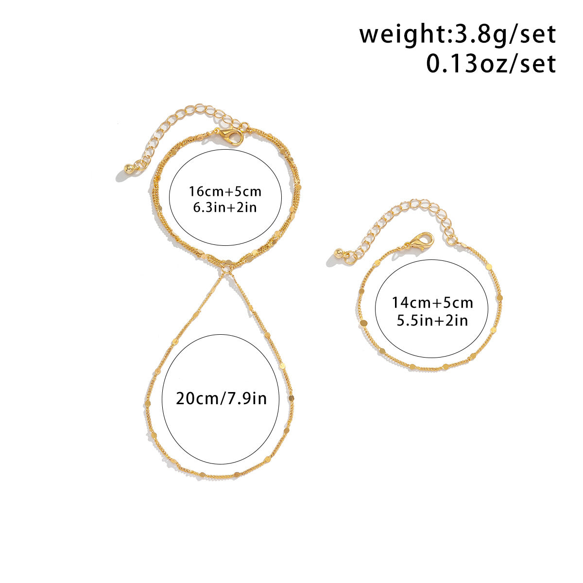 Women's Slim Chain Suit Simple Metal Cold Bracelets