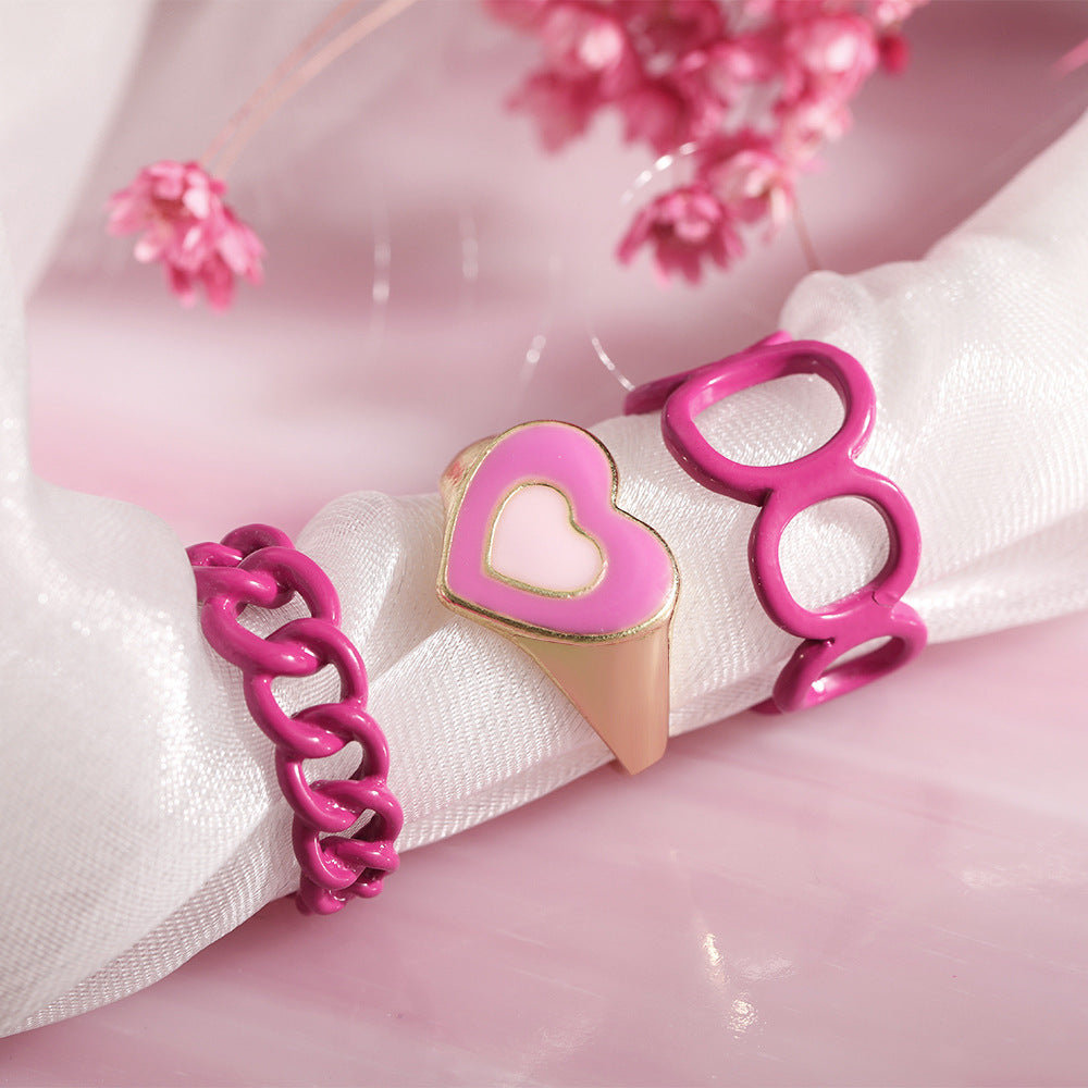 Women's Creative Simple Resin Alloy Tail Color Ring