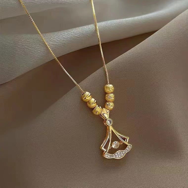 Smart Ginkgo Leaf Female Light Luxury Minority Design High Sense Necklaces