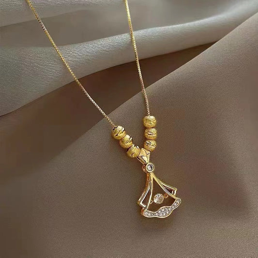 Smart Ginkgo Leaf Female Light Luxury Minority Design High Sense Necklaces