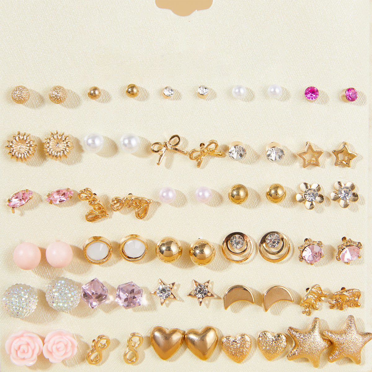 Glamorous Bow Flower Starfish Butterfly Combination Rings