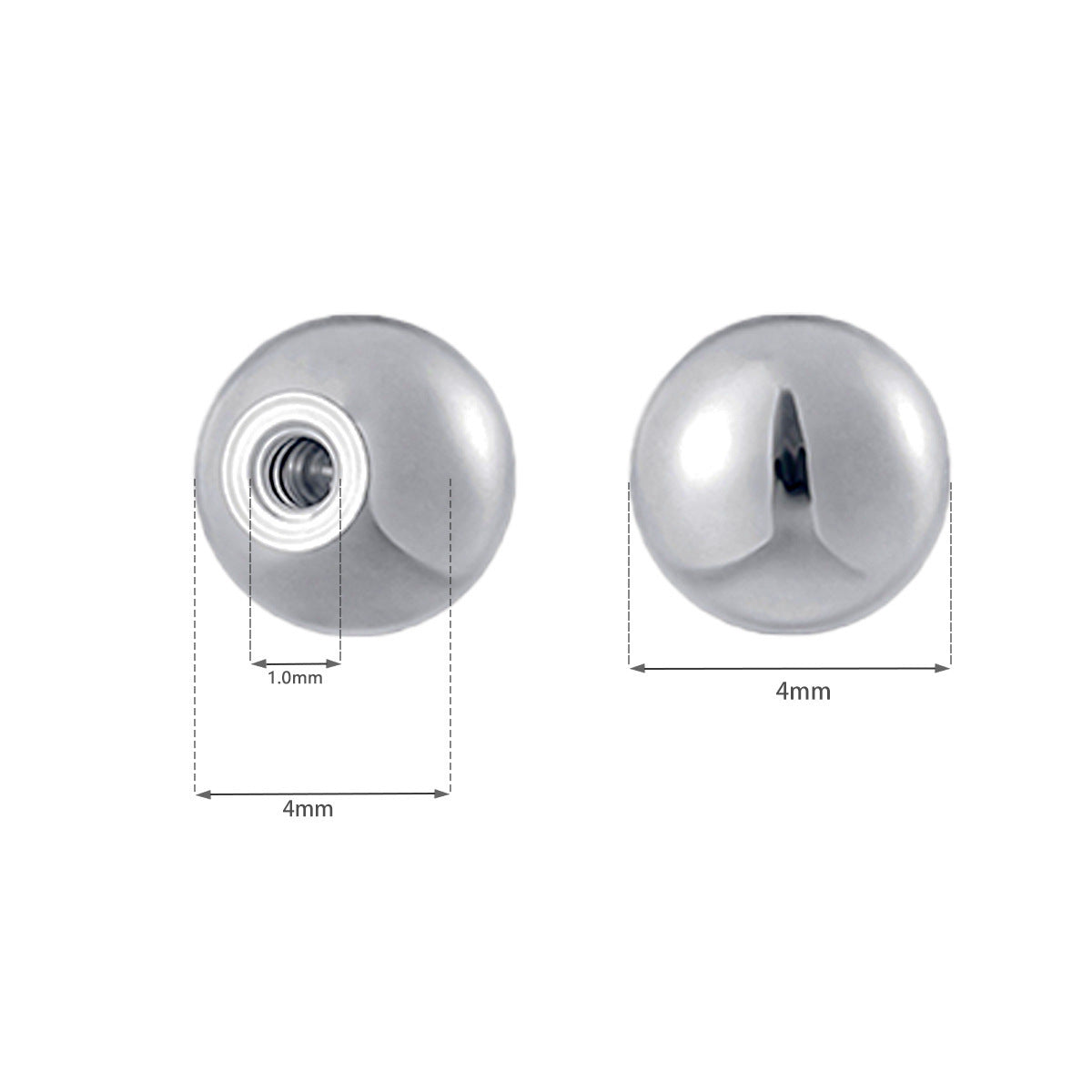 Earplug Ear Bone Ball-shaped Round Cake Stud Earrings
