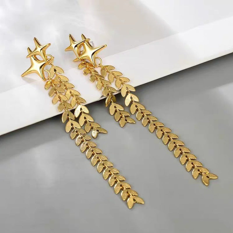 High-grade Temperament Wheat Tassel Fashionable Unique Rings