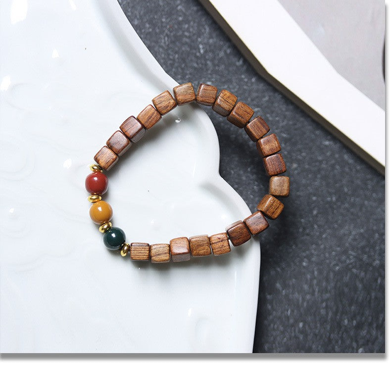 Women's & Men's Blackwood Bamboo Beads Wooden Cultural Artifact Bracelets