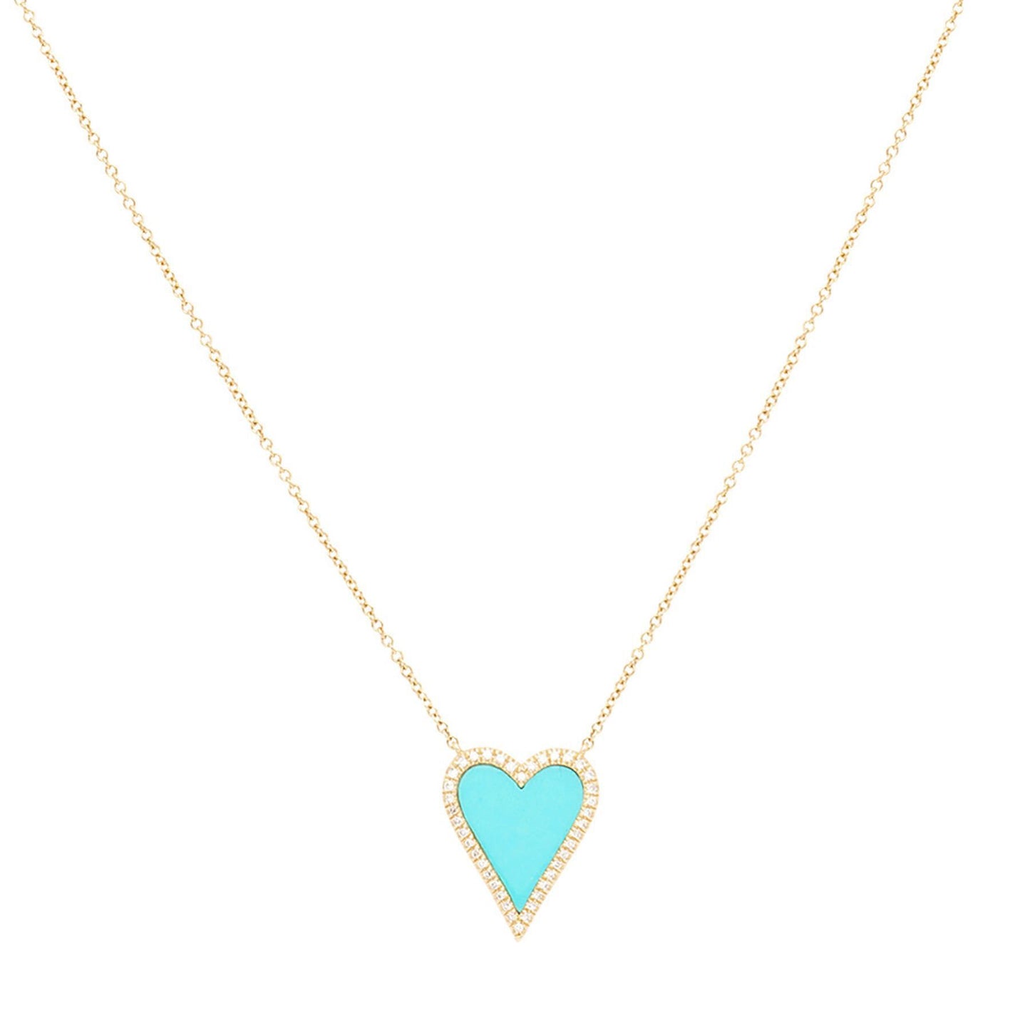 Women's Style Classic Peach Heart Hot Copper Plated Gold Necklaces