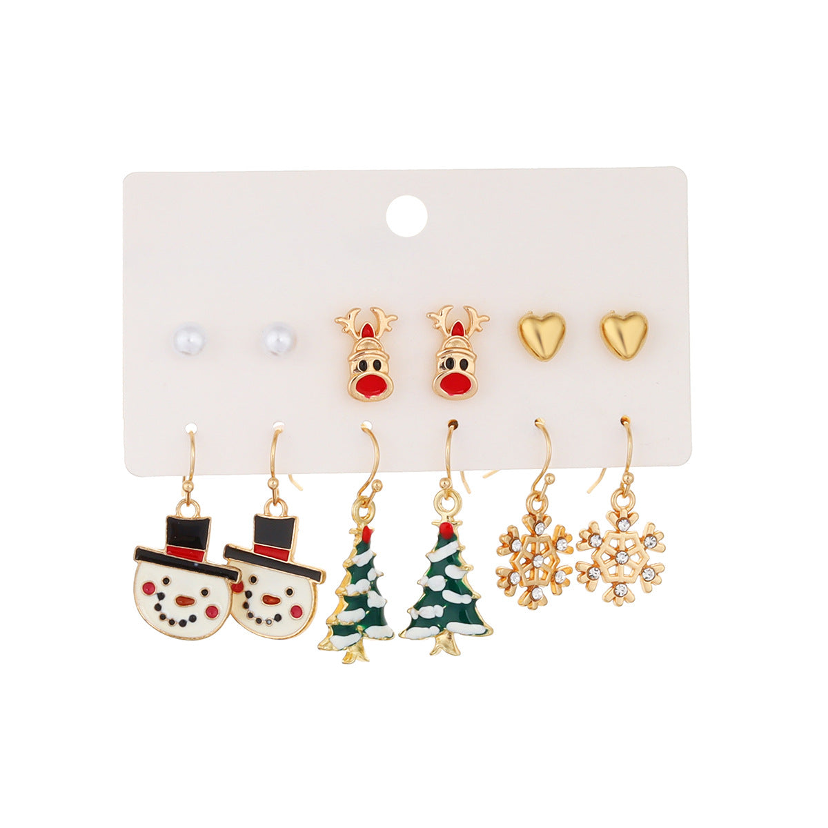 Christmas Snowflake Tree Santa Claus Fluffy Earrings