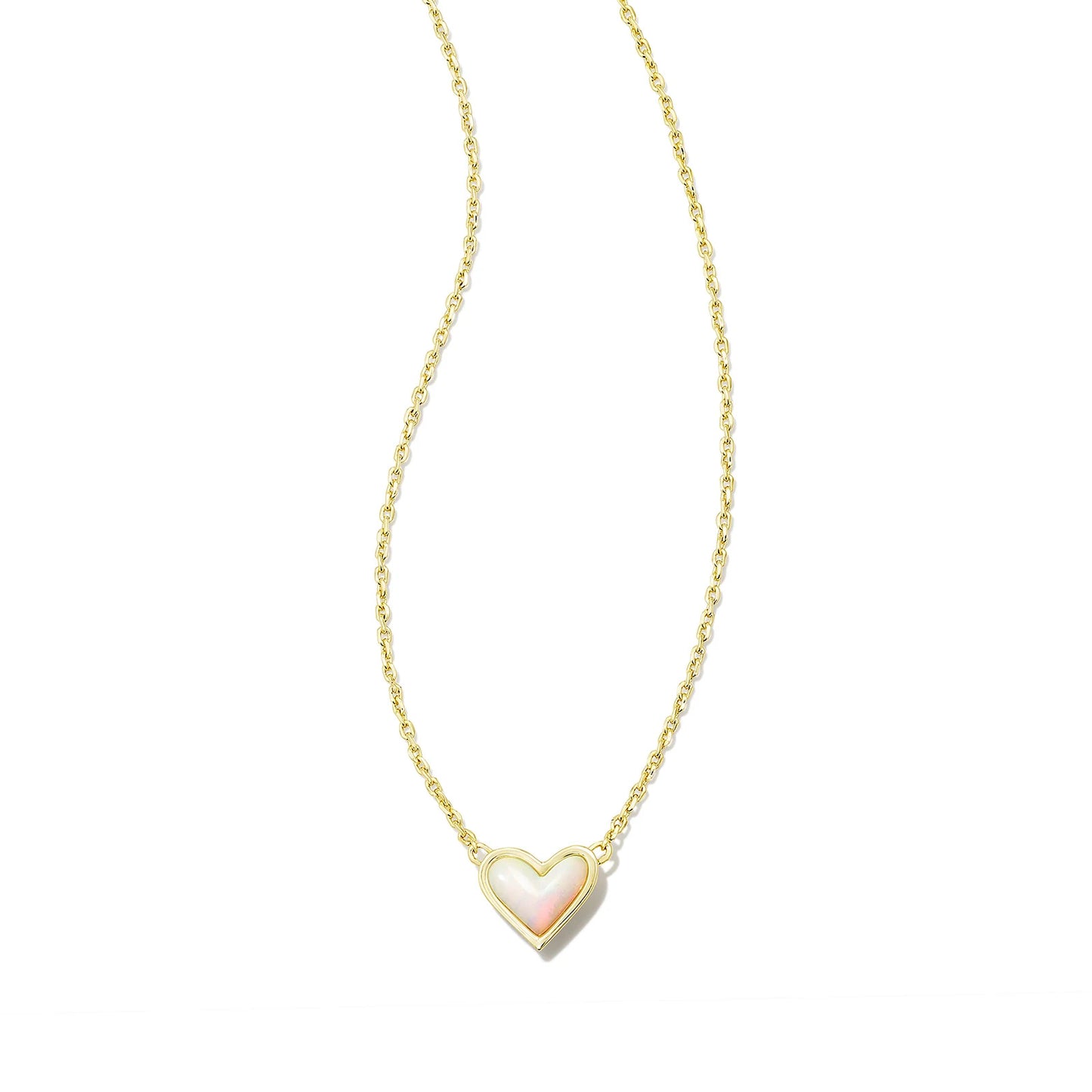 Adjustable Peach Heart Natural Stone Clavicle Necklaces