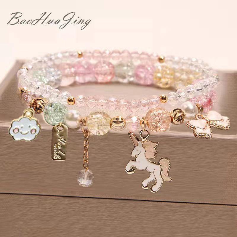 Women's Pearl Korean Super Cute Cartoon Beaded Bracelets