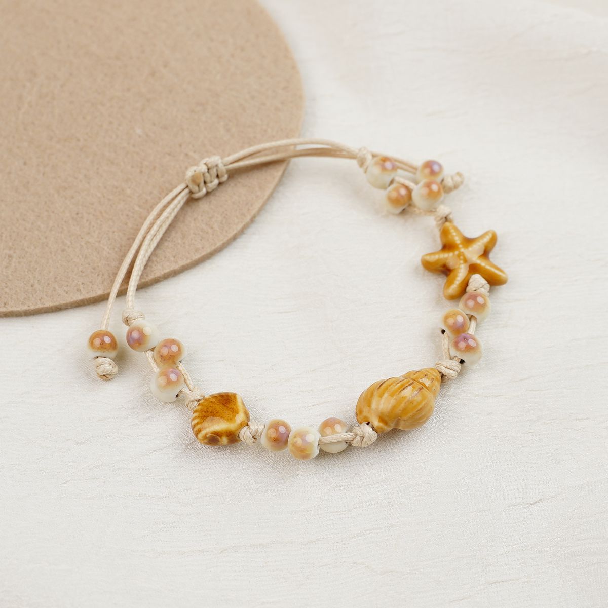 Ceramic Design High-grade Female Sweet Artistic Marine Shell Carrying Bracelets